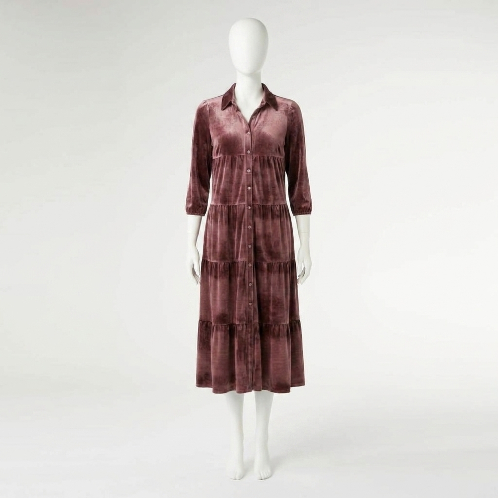NEW COCO + CARMEN romance imagined velour dress in plum